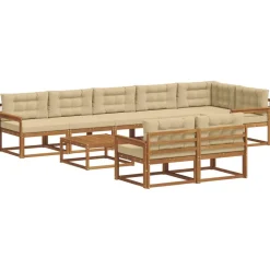 vidaXL Ensemble de canapés d'extérieur 9 pcs