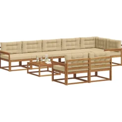 vidaXL Ensemble de canapés d'extérieur 9 pcs
