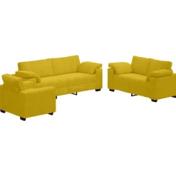 vidaXL Ensemble de canapés 3 pcs avec coussins Velours