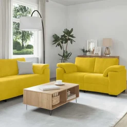 vidaXL Ensemble de canapés 3 pcs avec coussins Velours