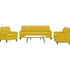 vidaXL Ensemble de canapés 3 pcs avec coussins Velours