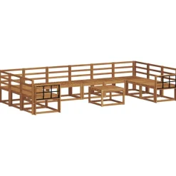 vidaXL Ensemble de canapés d'extérieur 11 pcs