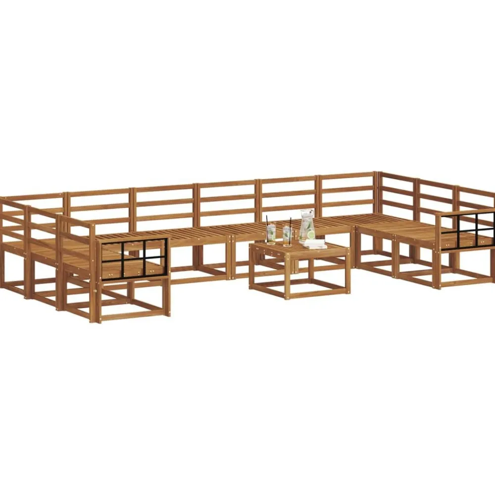 vidaXL Ensemble de canapés d'extérieur 11 pcs