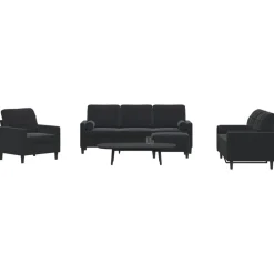 vidaXL Ensemble de canapés 4pcs et coussins et traversins velours