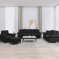 vidaXL Ensemble de canapés 4 pcs avec coussins velours