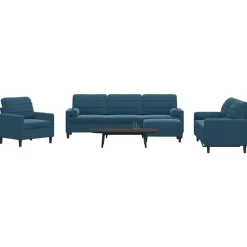 vidaXL Ensemble de canapés 4pcs et coussins et traversins velours