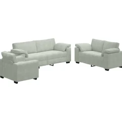vidaXL Ensemble de canapés 3 pcs avec coussins Velours