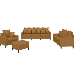 vidaXL Ensemble de canapés 4 pcs avec coussins Velours
