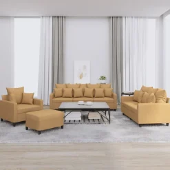 vidaXL Ensemble de canapés 4 pcs avec coussins Velours