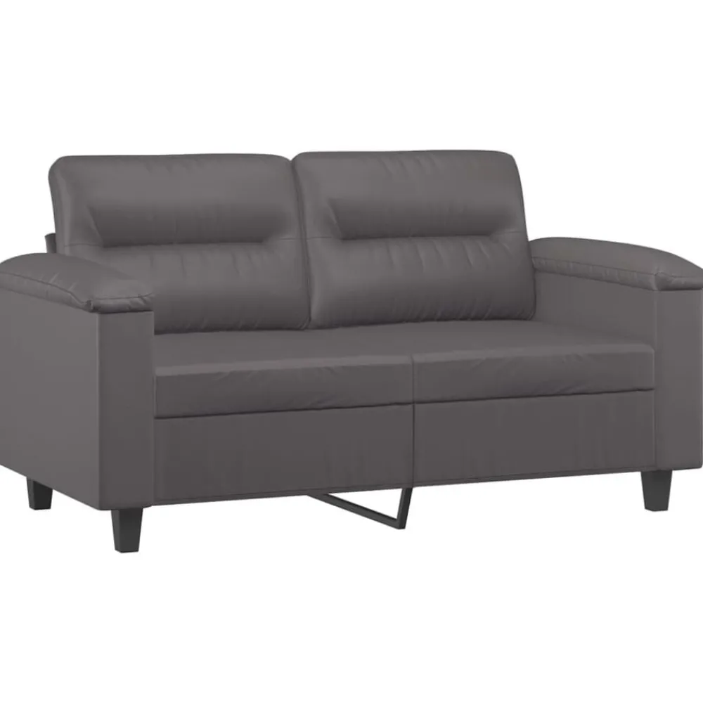 Canapés-vidaXL Ensemble de canapés 3 pcs avec coussins similicuir Gris