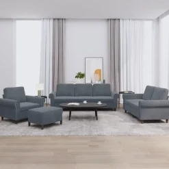 vidaXL Ensemble de canapés 4 pcs avec coussins Velours