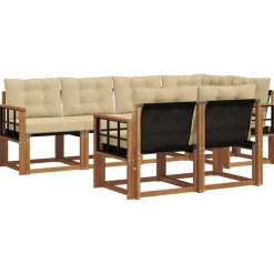 Ensembles De Meubles-vidaXL Ensemble de canapés d'extérieur 7 pcs Naturel et beige