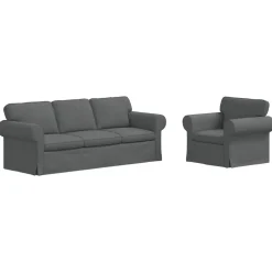 vidaXL Ensemble de Canapés 2 pcs 215 x 82 x 80 cm tissu