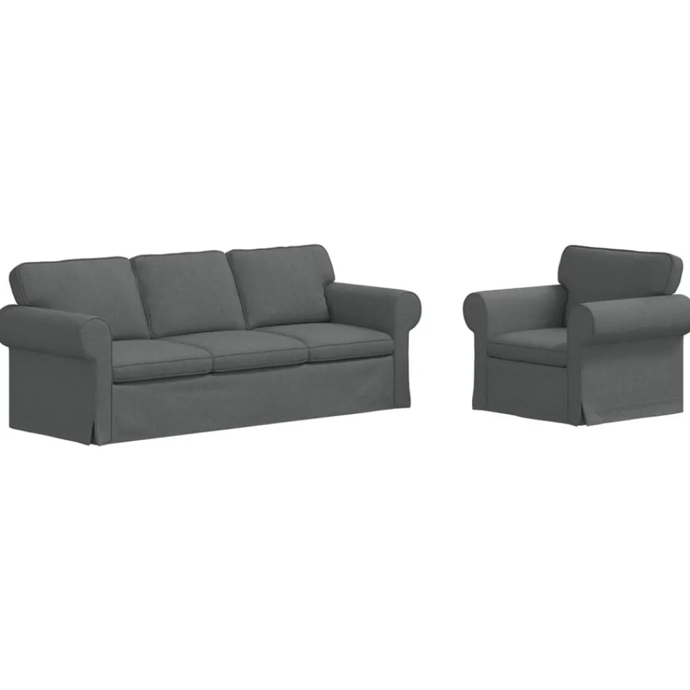 vidaXL Ensemble de Canapés 2 pcs 215 x 82 x 80 cm tissu