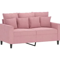 Canapés-vidaXL Ensemble de canapés 3 pcs avec coussins Velours Rose