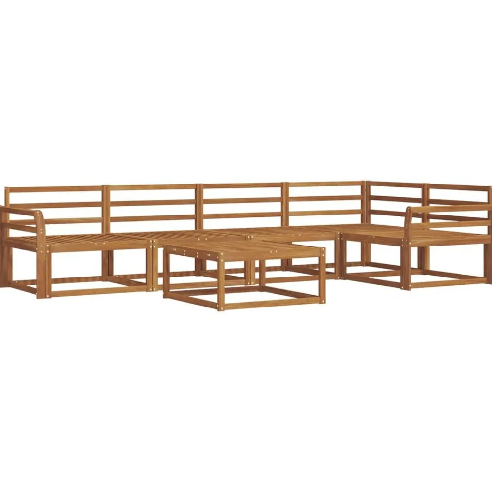 Ensembles De Meubles-vidaXL Ensemble de canapés d'extérieur 6 pcs Naturel