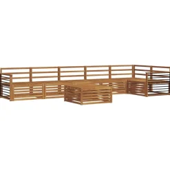 Ensembles De Meubles-vidaXL Ensemble de canapés d'extérieur 7 pcs Naturel