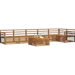 Ensembles De Meubles-vidaXL Ensemble de canapés d'extérieur 7 pcs Naturel