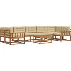 Ensembles De Meubles-vidaXL Ensemble de canapés d'extérieur 8 pcs Naturel et beige
