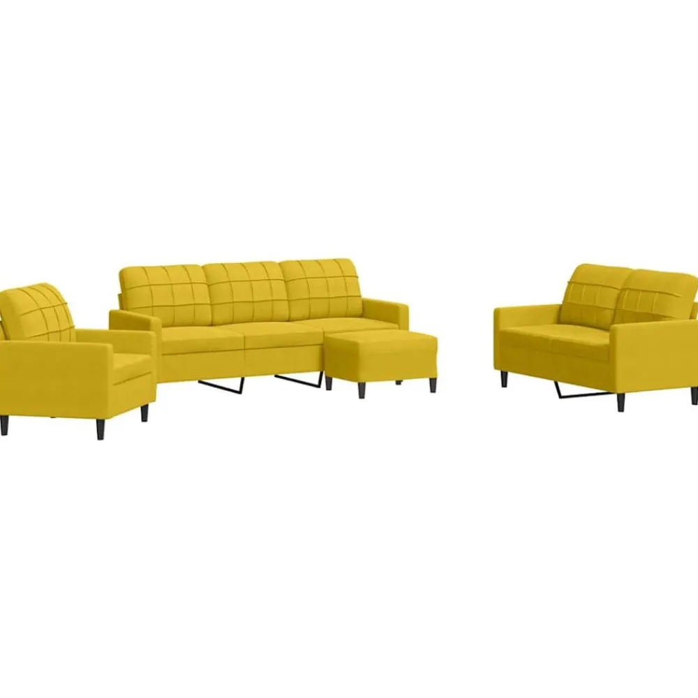 vidaXL Ensemble de canapés 4 pcs avec coussins Velours