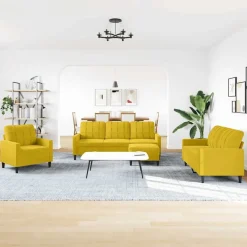 vidaXL Ensemble de canapés 4 pcs avec coussins Velours