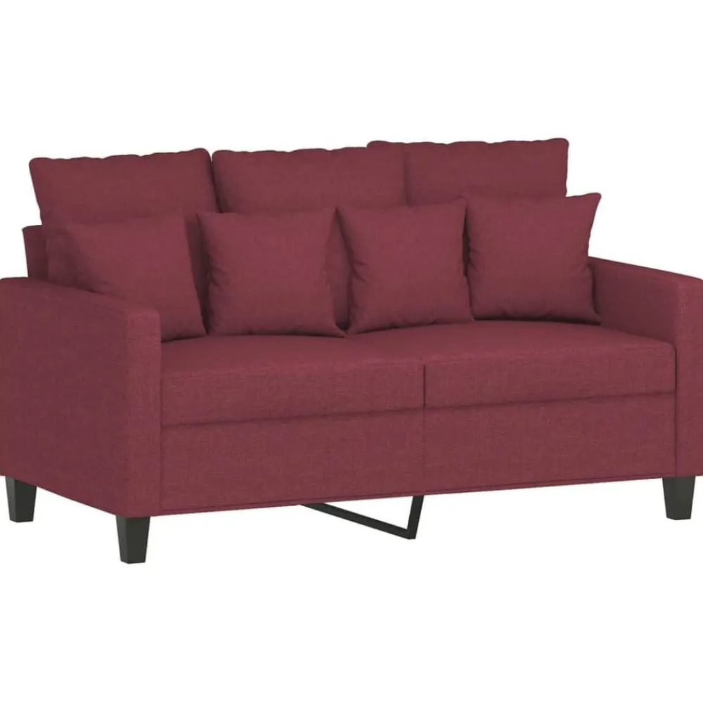 vidaXL Ensemble de canapés 2 pcs avec coussins Tissu
