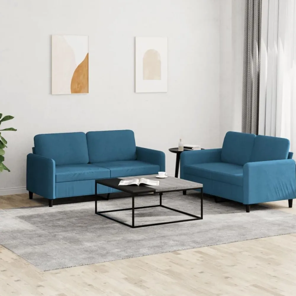 vidaXL Ensemble de canapés 2 pcs velours