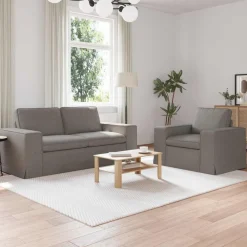 Canapés-vidaXL Ensemble de Canapés 2 pcs 182 x 80 x 82 cm tissu Taupe