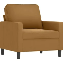 Canapés-vidaXL Ensemble de canapés 3 pcs avec coussins Velours Marron