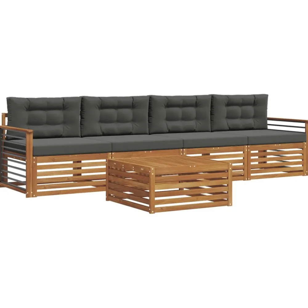 vidaXL Ensemble de canapés d'extérieur 5 pcs
