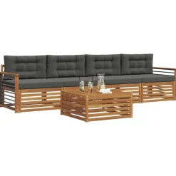 vidaXL Ensemble de canapés d'extérieur 5 pcs