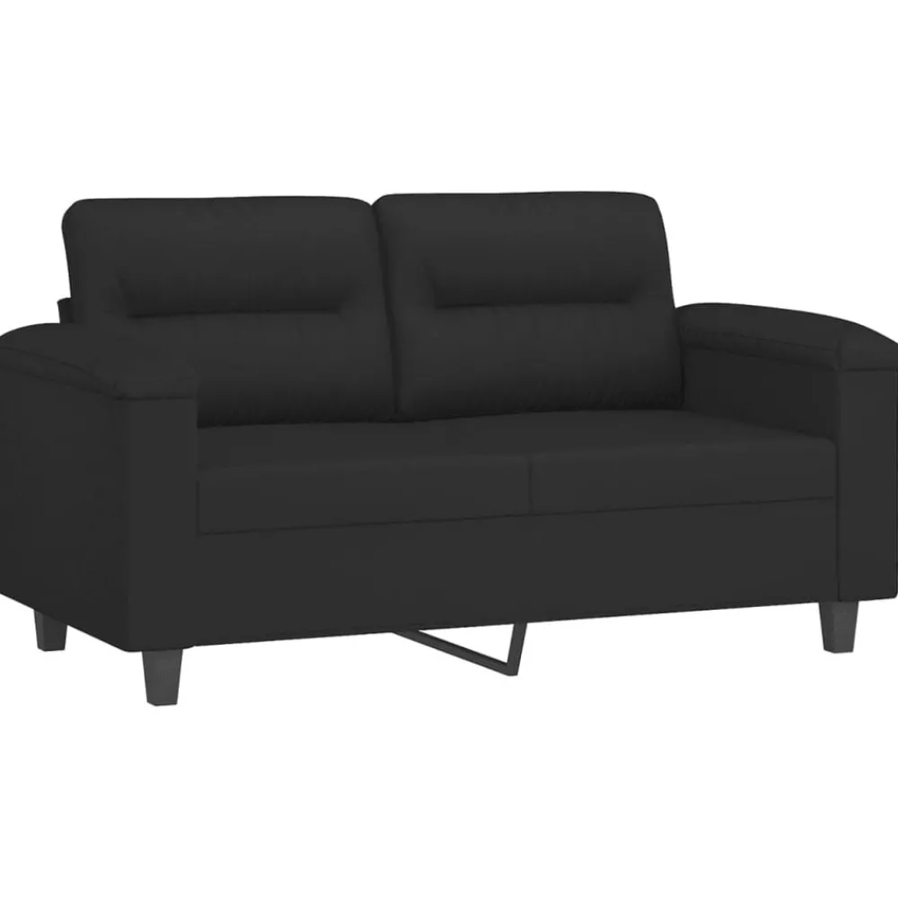 vidaXL Ensemble de canapés 2 pcs avec coussins tissu microfibre
