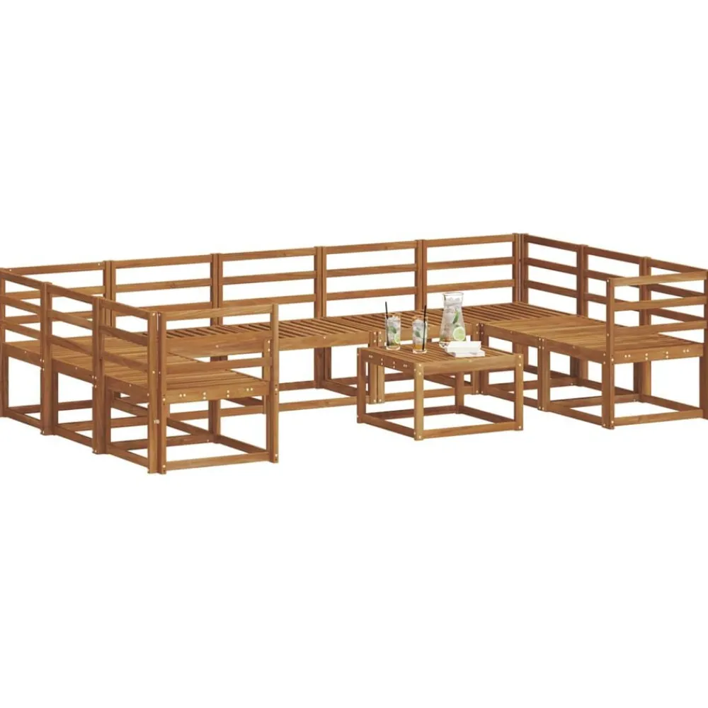 vidaXL Ensemble de canapés d'extérieur 10 pcs