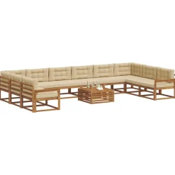 vidaXL Ensemble de canapés d'extérieur 11 pcs