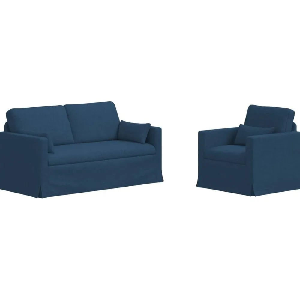 vidaXL Ensemble de Canapés 2 pcs 158 x 78 x 80 cm tissu