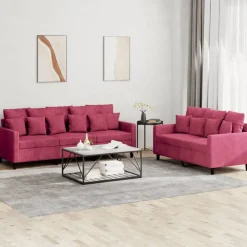 vidaXL Ensemble de canapés 2 pcs avec coussins Velours