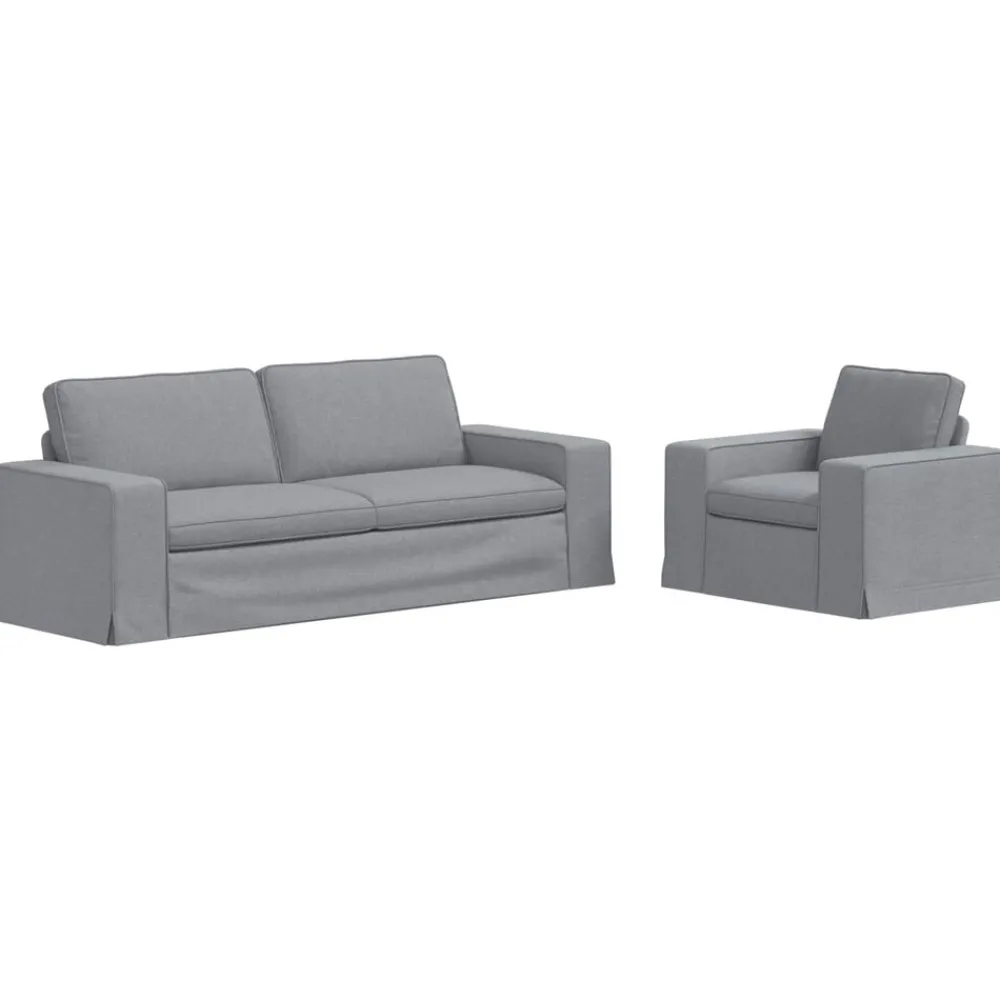 vidaXL Ensemble de Canapés 2 pcs 222 x 80 x 82 cm tissu