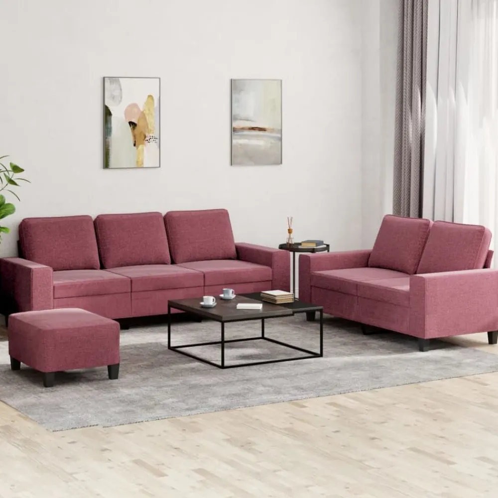 vidaXL Ensemble de canapés 3 pcs tissu