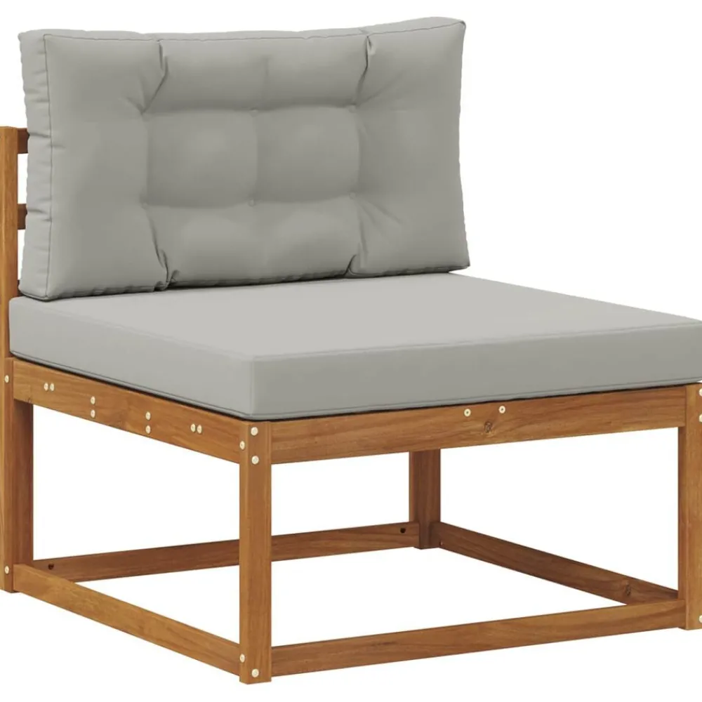 vidaXL Ensemble de canapés d'extérieur 8 pcs Gris Naturel et Clair