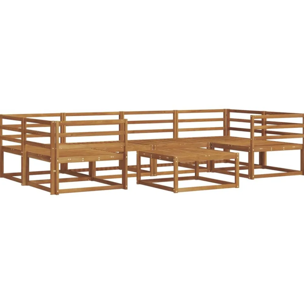 Ensembles De Meubles-vidaXL Ensemble de canapés d'extérieur 7 pcs Naturel