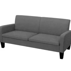 Canapés-vidaXL Ensemble de canapés 2 pcs Tissu Gris foncé