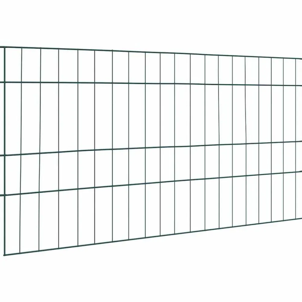 vidaXL Ensemble de clôture de jardin 5 pcs Vert 100 x 50 cm Acier