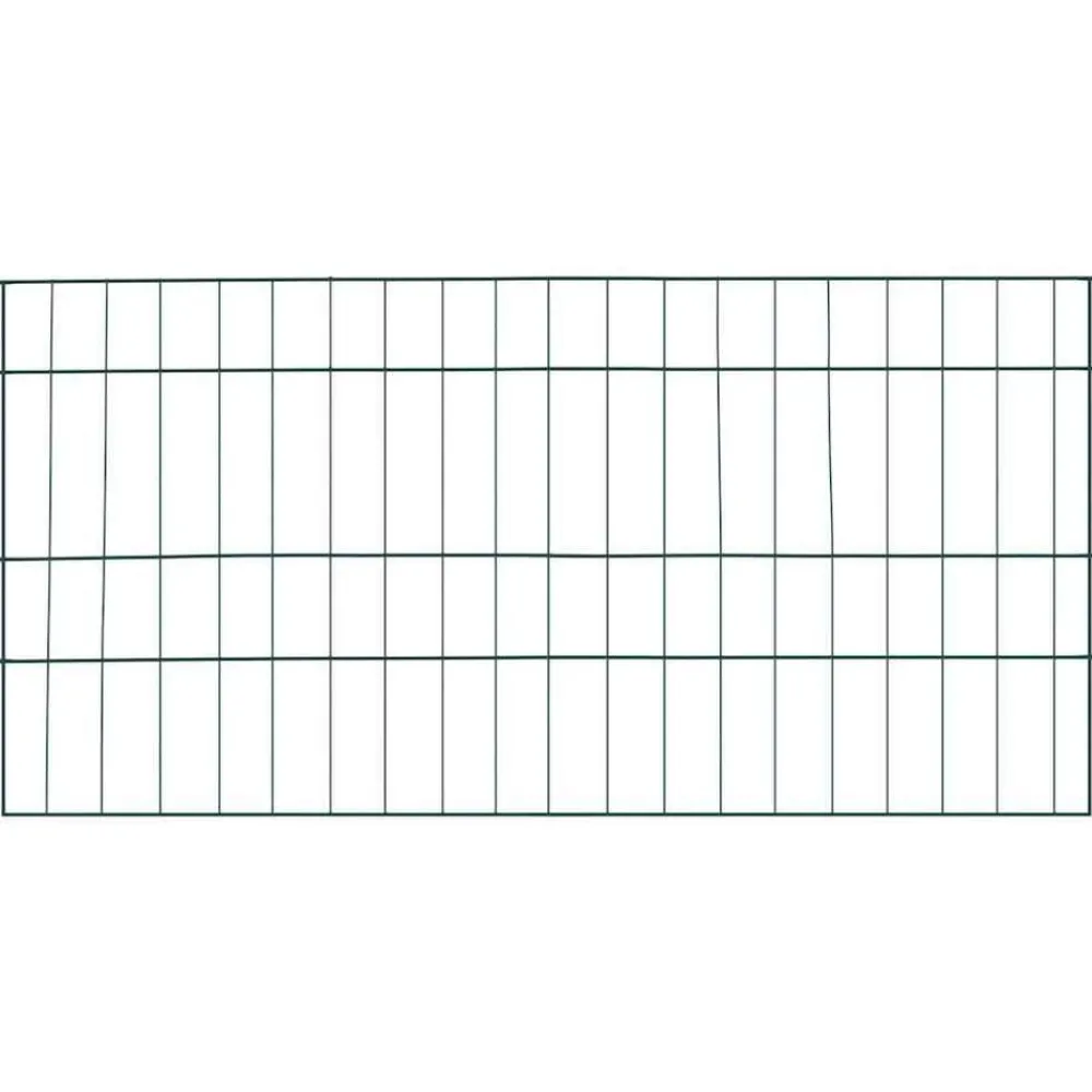 vidaXL Ensemble de clôture de jardin 5 pcs Vert 100 x 50 cm Acier
