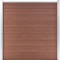 Clôtures & Barrières-vidaXL Ensemble de clôture WPC 6 Carré + 1 Incliné 1138x186 cm Marron