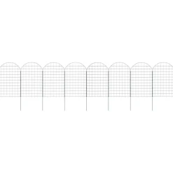 Clôtures & Barrières-vidaXL Ensemble de clôture de jardin 8 pcs Vert 50 x 80 cm Acier