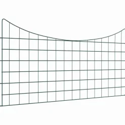 Clôtures & Barrières-vidaXL Ensemble de clôture de jardin 5 pcs Vert 100 x 50 cm Acier