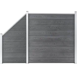 vidaXL Ensemble de clôture WPC 1 Carré + 1 Incliné 273x186 cm