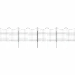 vidaXL Ensemble de clôture de jardin 8 pcs Vert 50 x 80 cm Acier