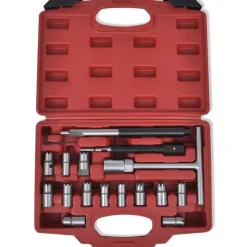 vidaXL Ensemble de couteau de siège d'injecteur diesel 17 pcs