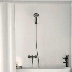 Plomberie-vidaXL Ensemble de Douche G 1 / 2 pouces Laiton Noir